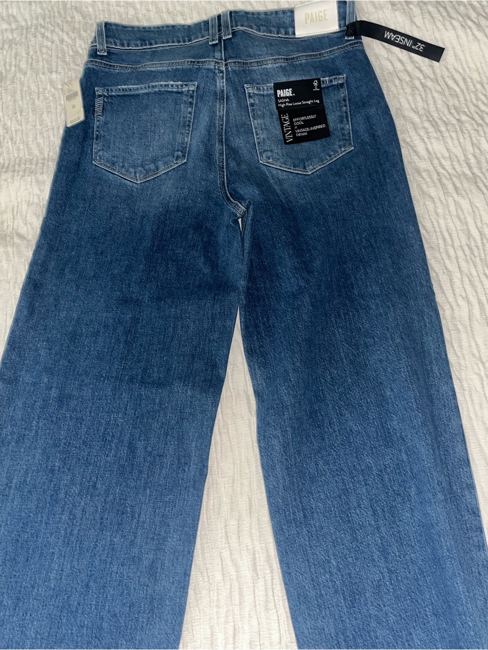 NWT Anthropologie Paige Sasha High Rise Loose Straight Leg. Size 30
